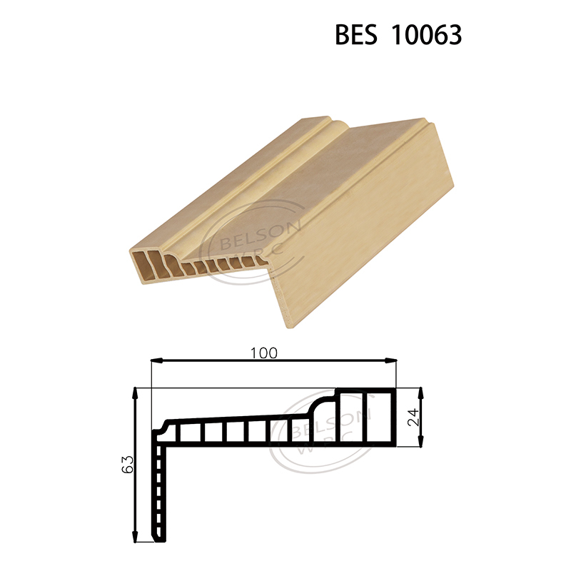 保尔森 BES-10063 长度定制10cm宽度波浪形木塑门楣，外观精美，专为特殊区域市场而设计