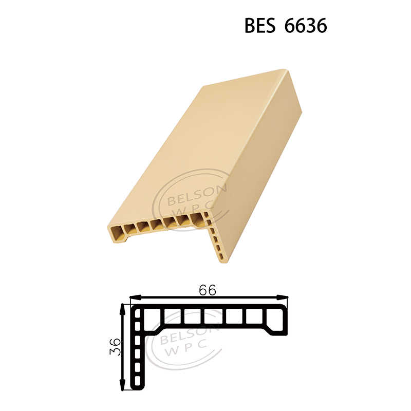 保尔森 BES-6636长度定制6.6cm宽度直形木塑门楣木塑门线防白蚁