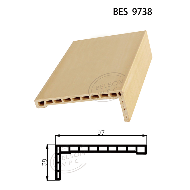 保尔森 BES-9738 长度定制 9.7cm 宽度直形木塑门楣适用于大墙孔